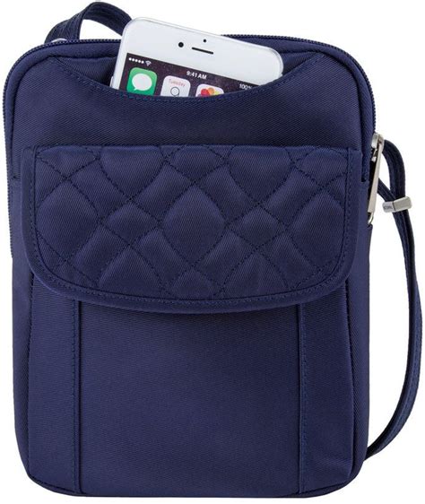 travelon twill crossbody with rfid protection|rfid blocking crossbody for women.